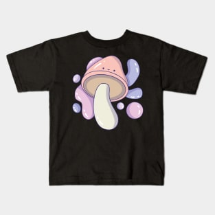 Pink Mushroom cute Kids T-Shirt